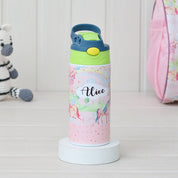 Insulated Steel Sipper Bottle (350ml) - Pink Unicorn