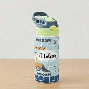 Insulated Steel Sipper Bottle (350ml) - Blue Truck