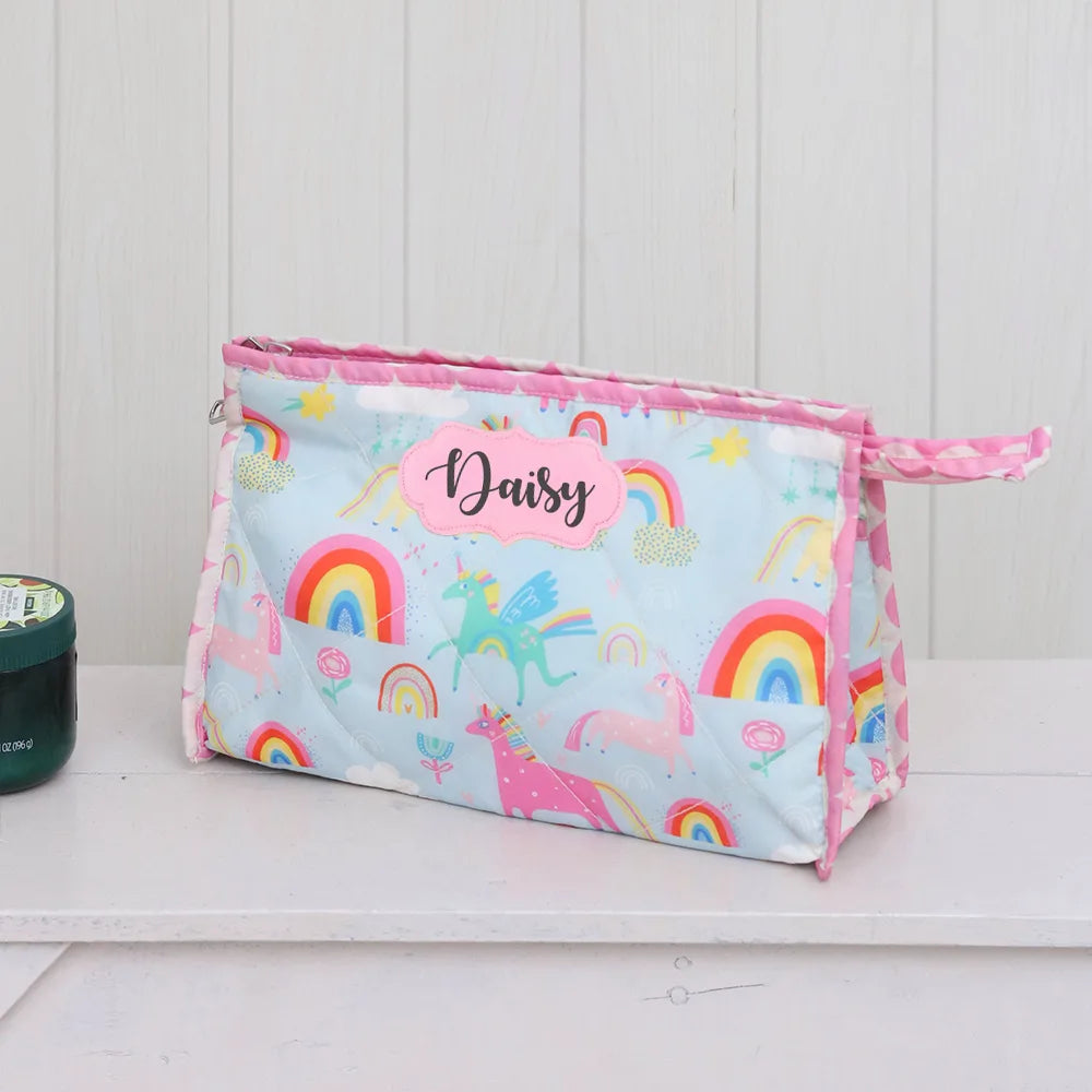 3-Zip Toiletries Kit - Blue Unicorn