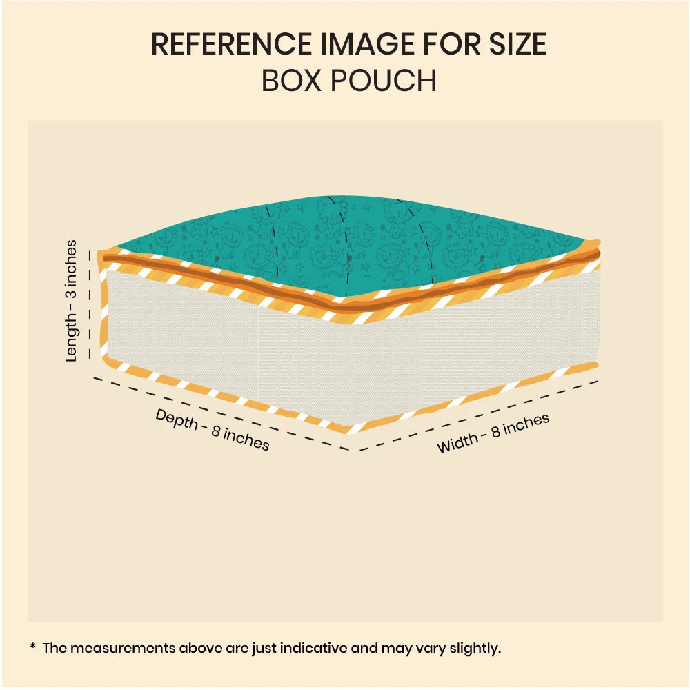 Box Pouch [8x8]" - English Zigzag