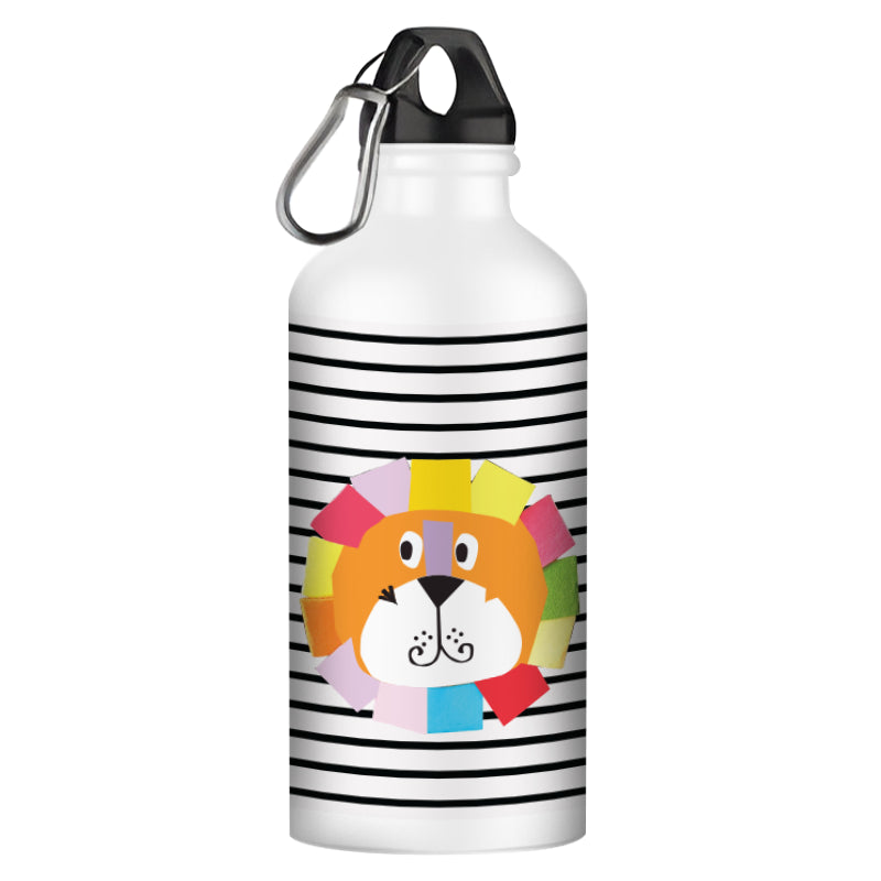 Cap Alu Sipper Bottle (600ml) - Colourful Lion