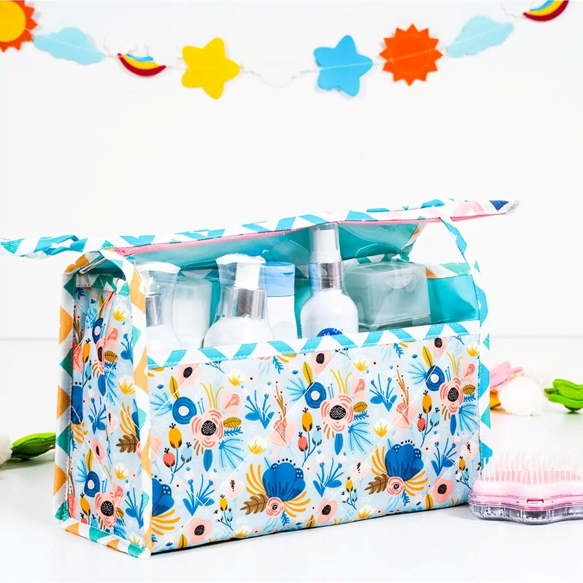 See Thru Toiletries Kit - Floral