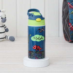 Insulated Steel Sipper Bottle (350ml) - Glow Dino