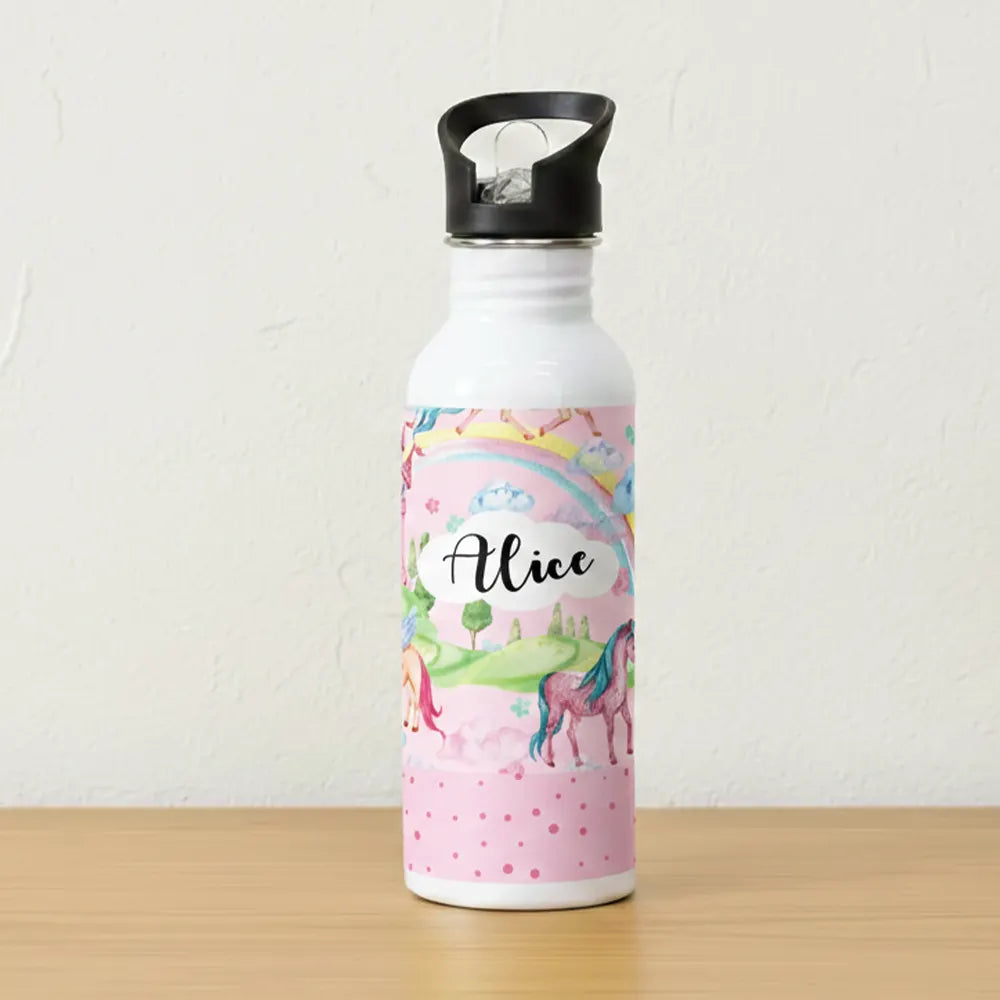Steel Sipper Bottle (750ml) - Pink Unicorn