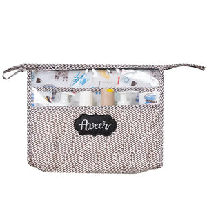 See Thru Toiletries Kit - Grayscale Men's Print